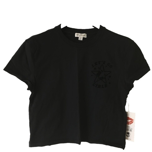 Wildfox Lets Go Girls Jamie Tee | Black Beauty Size XS - Picture 1 of 11
